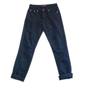 Homecoming black ripped bf jeans